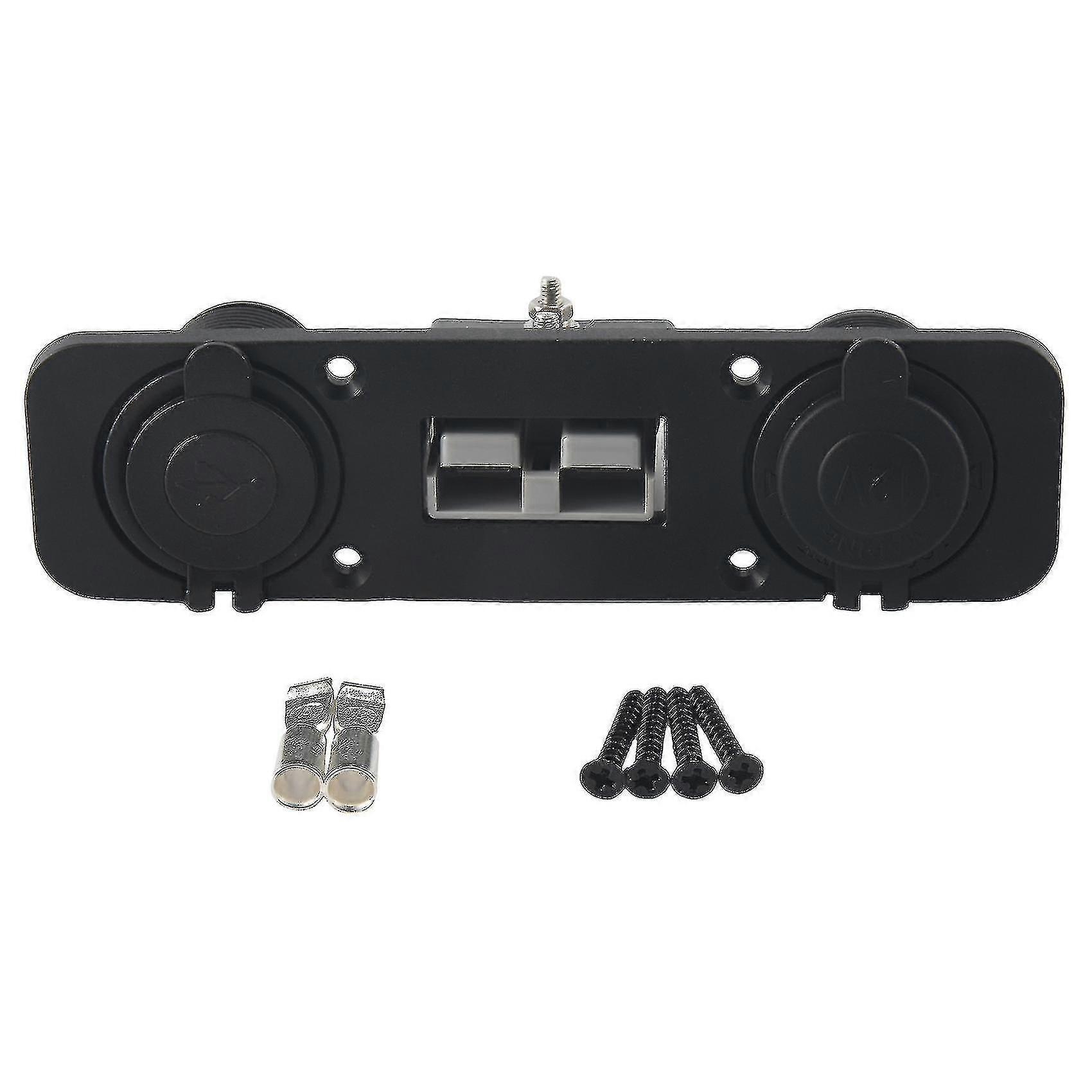 Flush Mount For Anderson Plug Socket Double Usb Charger Socket Panel For Boat Truck