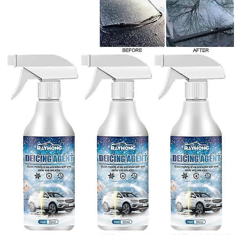 3x רכב Deicing סוכן נמס שלג חורף Deicing סוכן השמשה הקדמית מהיר Deicing נוזל הקפאה -aqwg
