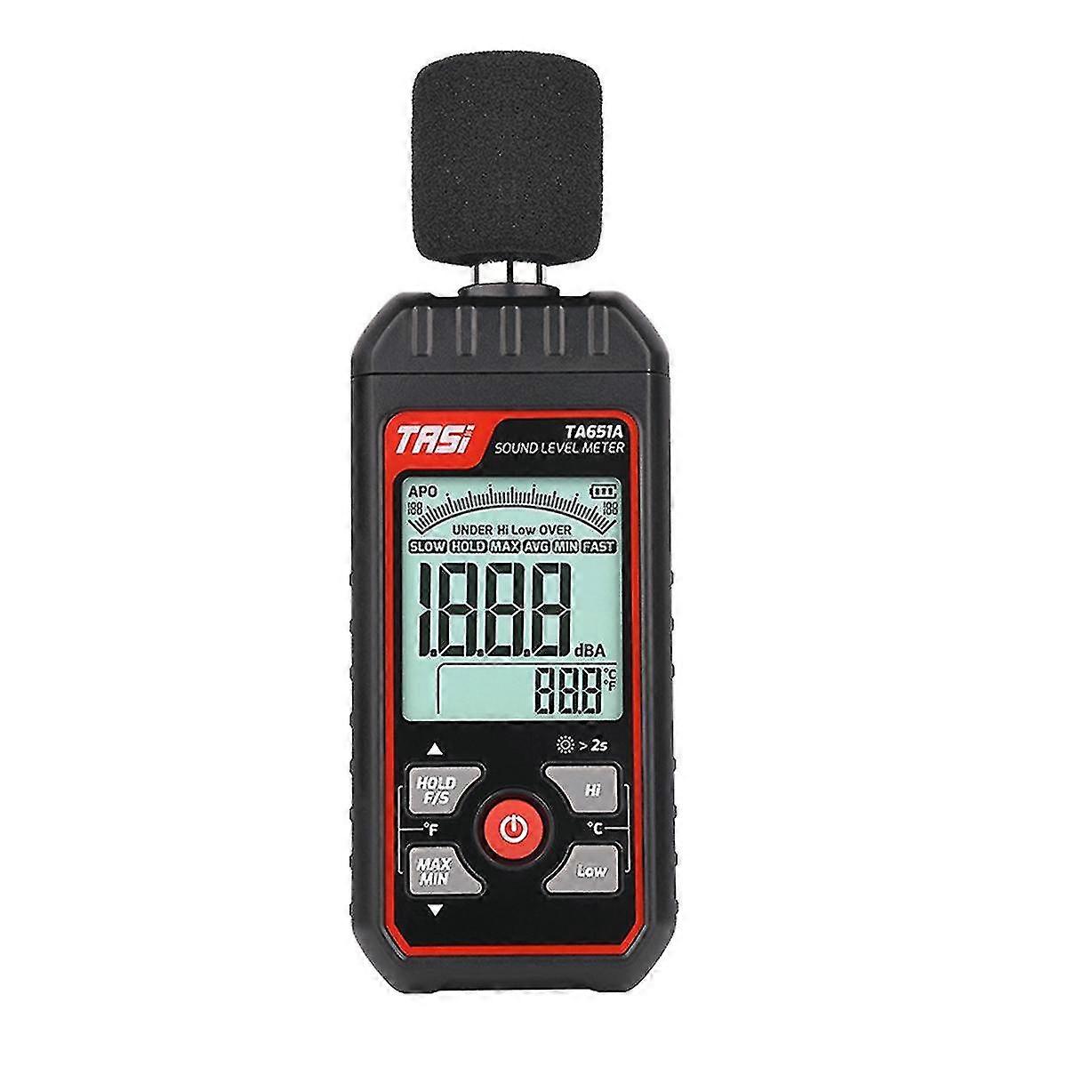 Ta651a Digital Sound Level Meter Logger 30-130db Audio Noise Measuring Instrument Mini Db Meter Environmental Tester Alarm-dt