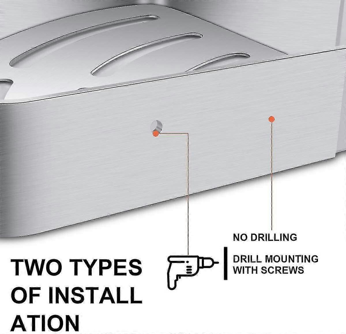 Shower Corner Shelf No Drilling Wall Mounted