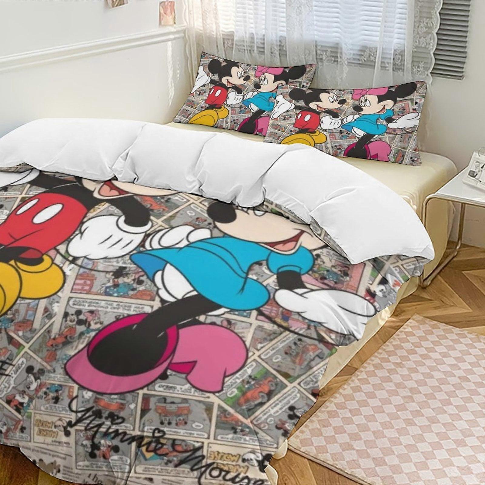 v4289  Bed Sheets Bedding Minnie MouseCartoon Collection 3-Piece Comforter Set, Personalized Bedding Decor for Kids And Teens  Bed Sheets  yuq4289