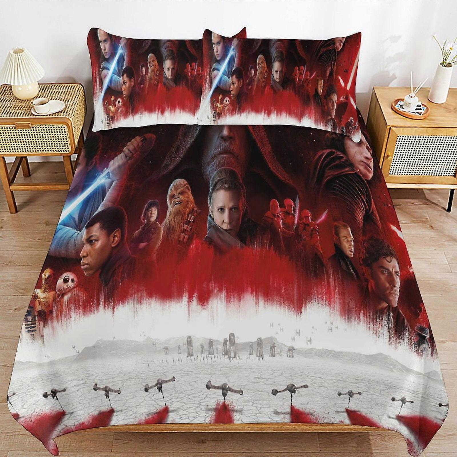 v4621  Bed Sheets Bedding Star-Wars Yod-a 3 PCS Comfort Set with 2 Pillowcases,Star-Wars Yod-a Bedding Set Sheet Set for Kids Adults,All Season Lightw