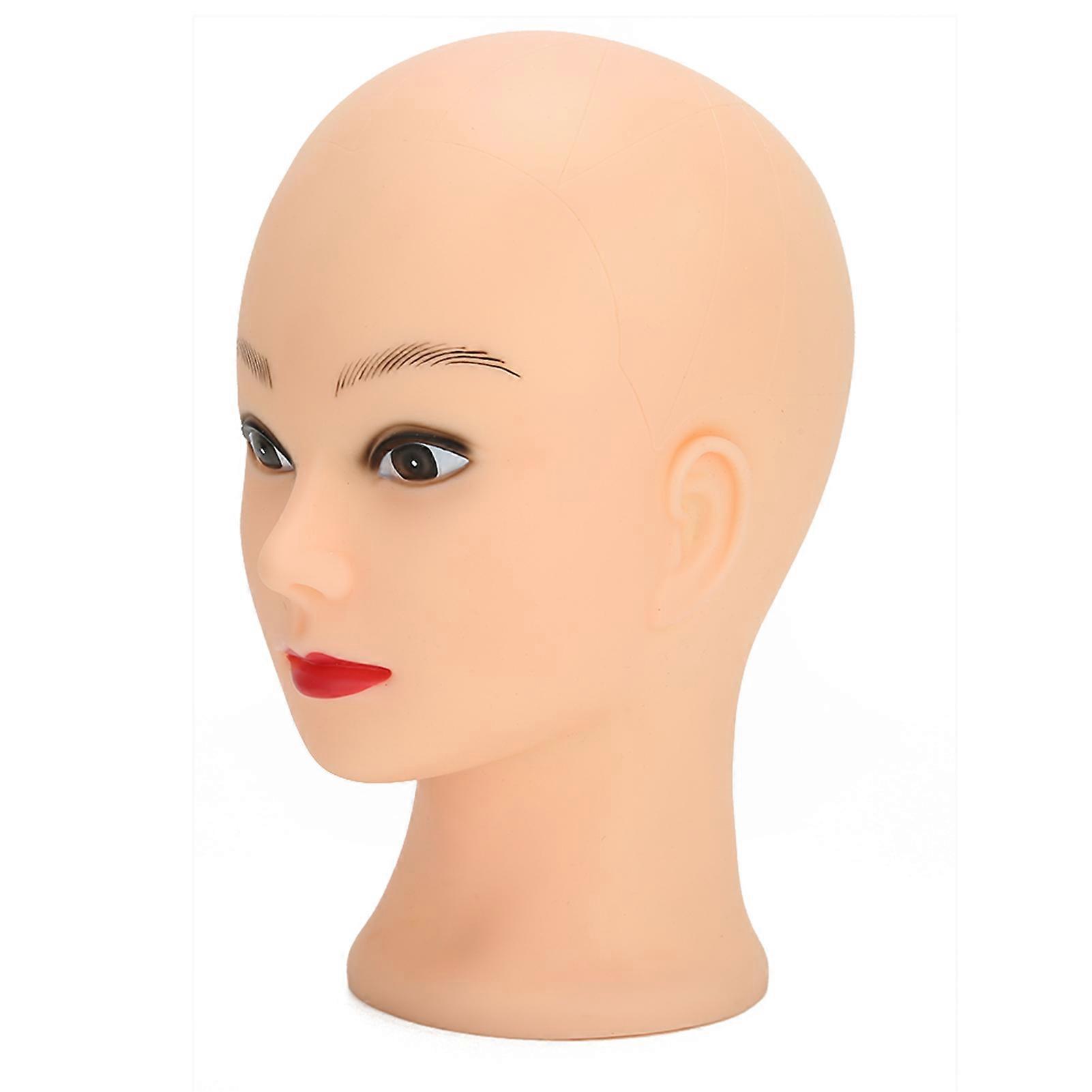 Mannequin Head Makeup Training Practice Wig Hat Display Bald Mannequin Head 49cmwith Makeup