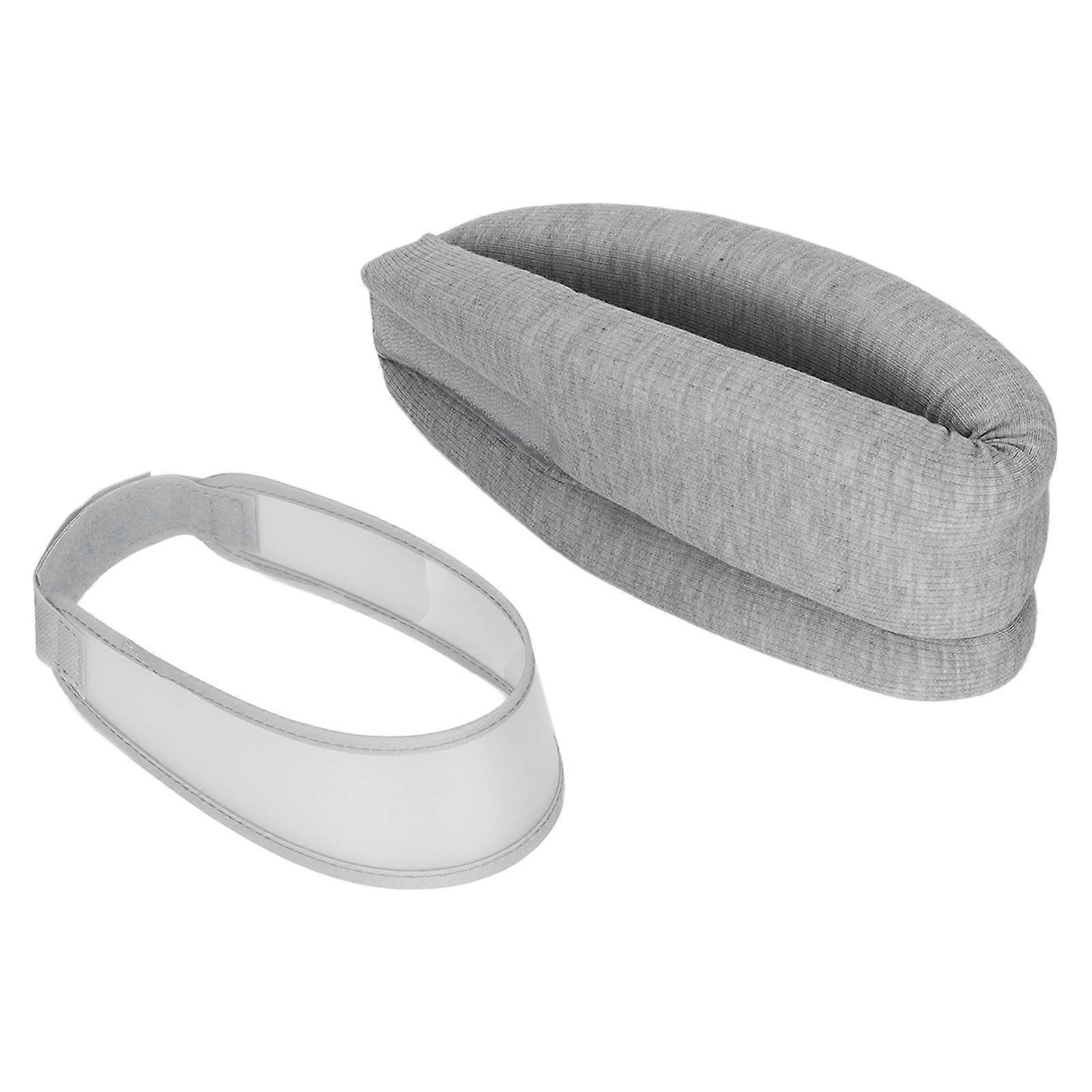 Neck Support Sponge Soft Cervical Spine Tractor with PVC Fixing Strap for Neck Pain Support SleepingGrey