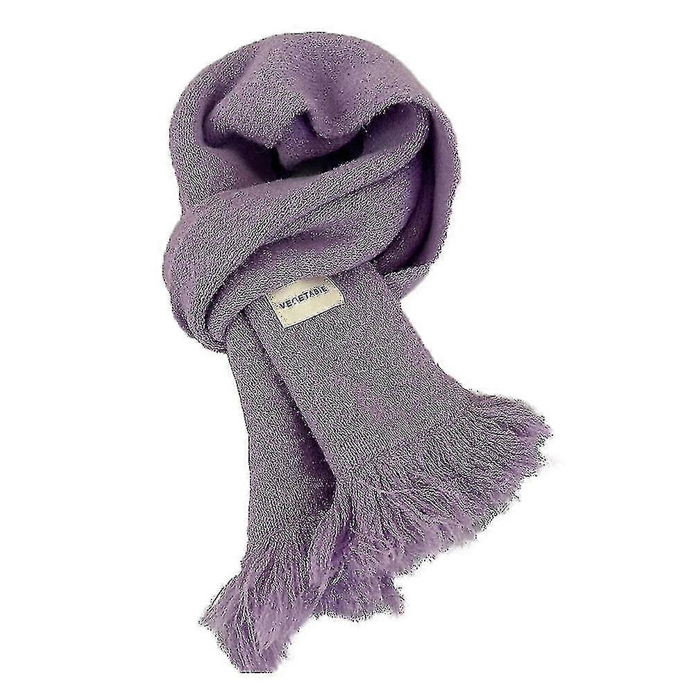 Children's Knitted Wool Scarves Are Warm And Thick And Versatile