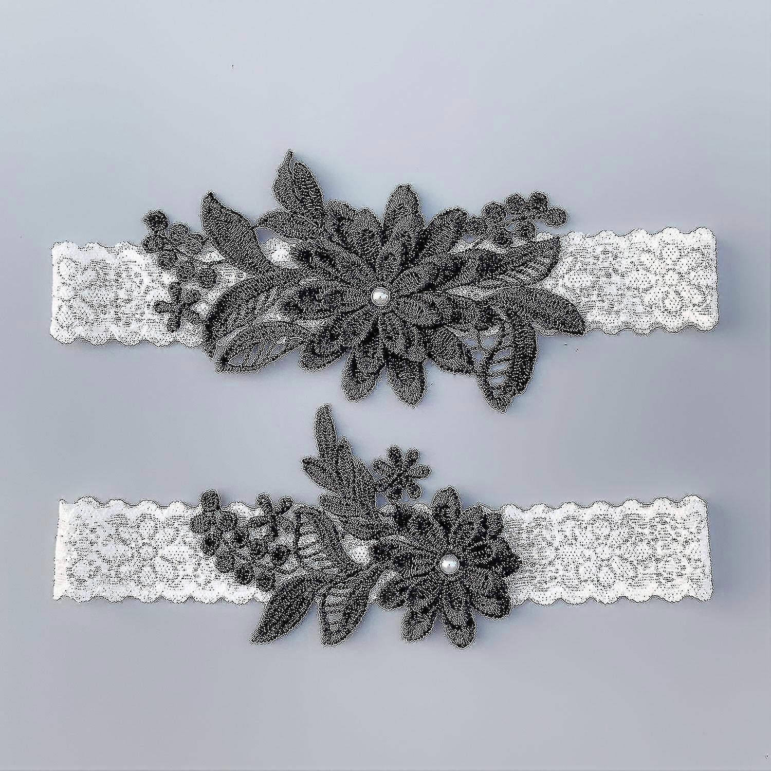 bruiloft kousenband voor bruiden, 2 stuks vrouwen kant been kousenband, bruiloft ondergoed elastische strass kousenband voor bruid beste cadeau