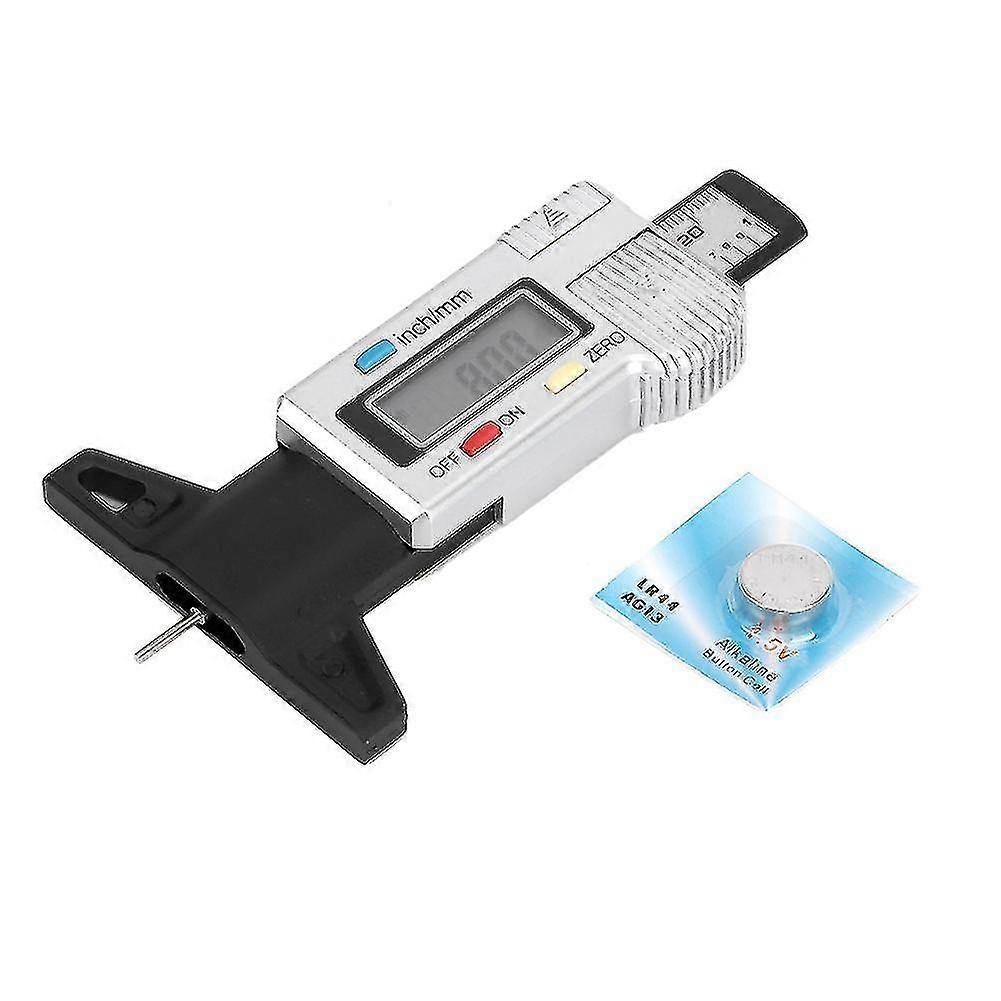 Wheel Thread Depth Gauge 0~25.4mm/1in Car Tyre Thread Depth Meter for Multiple PurposeWhite