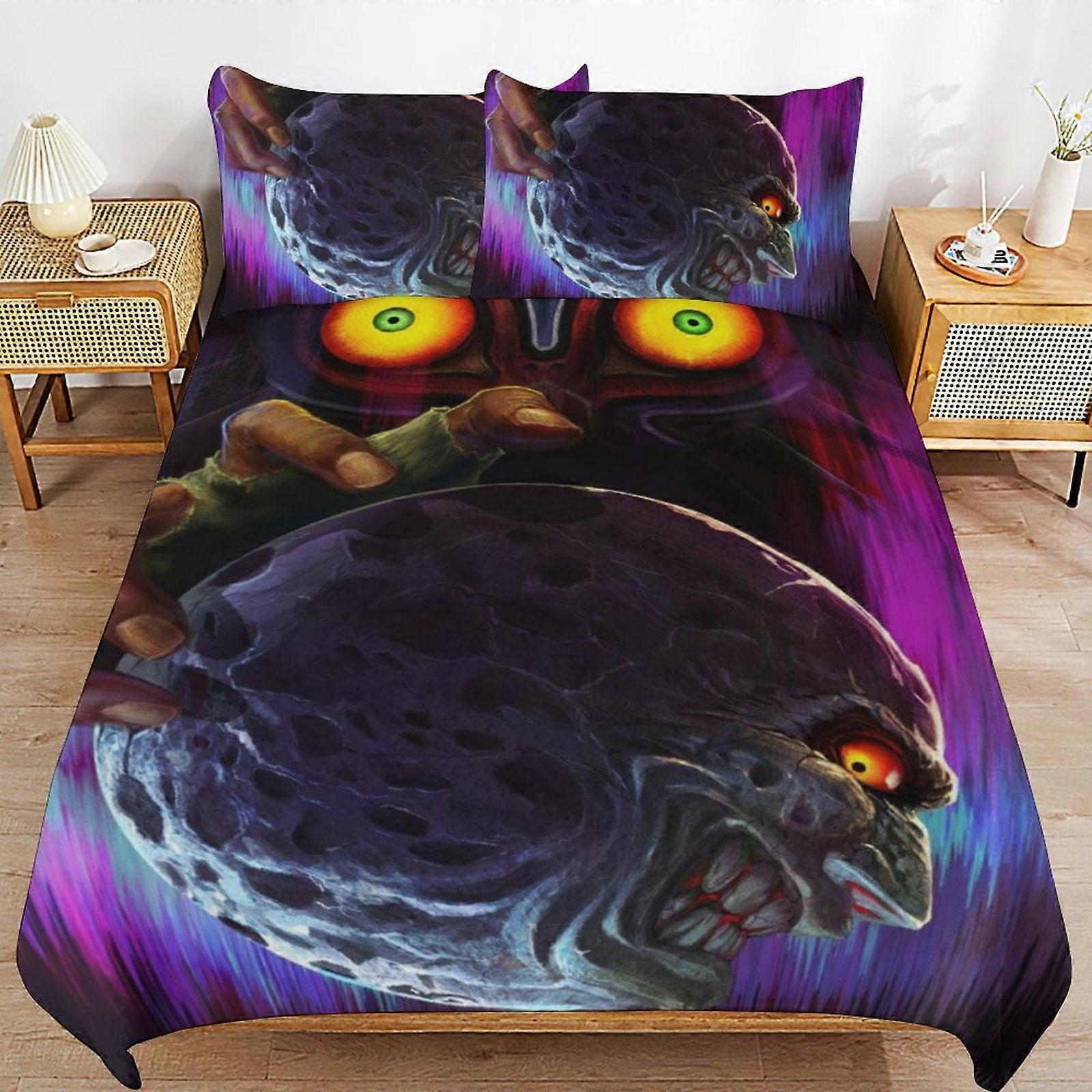 Bedding set GD420 The Legend of Zelda Comforter Set 3 Pieces Quilt Cover Set Soft Bedding Sets for All Seasons (1 Comforter 2 Pillowcases) HZ420