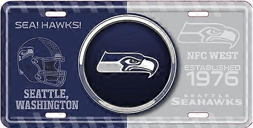 Placa de Licença Bullseye da NFL Seattle Seahawks
