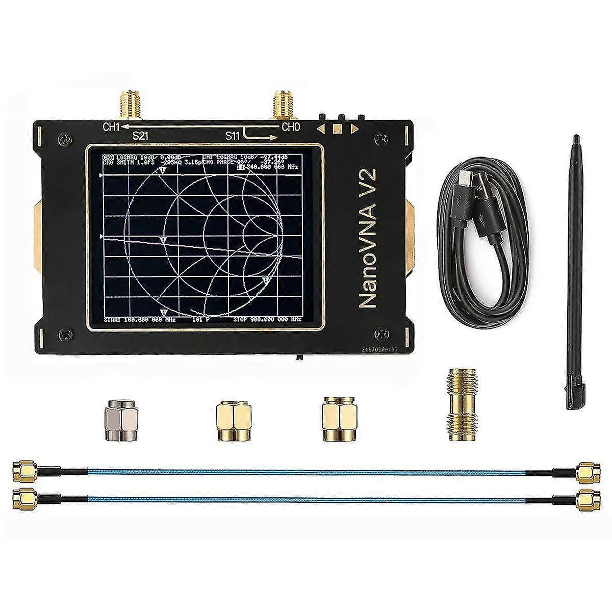 V2 S-a-a-2 Vector Network Analyzer 50khz-3ghz Mf Hf Vhf Uhf 3.2 Inch Network Spectrum Antenna Analyzer