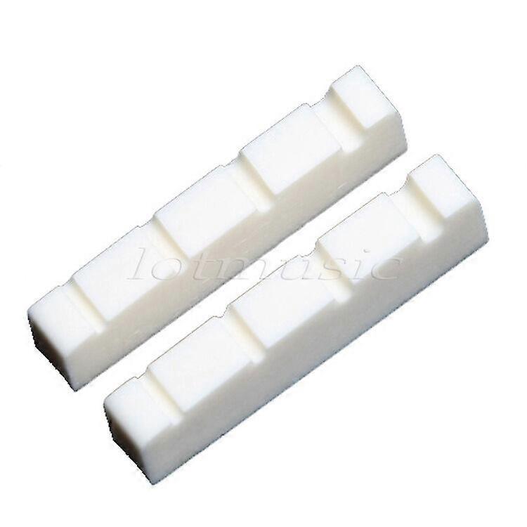 2 Pcs Guitar Nut Bone 38*6*9/8.3mm for 4 String Bass Parts Replacement