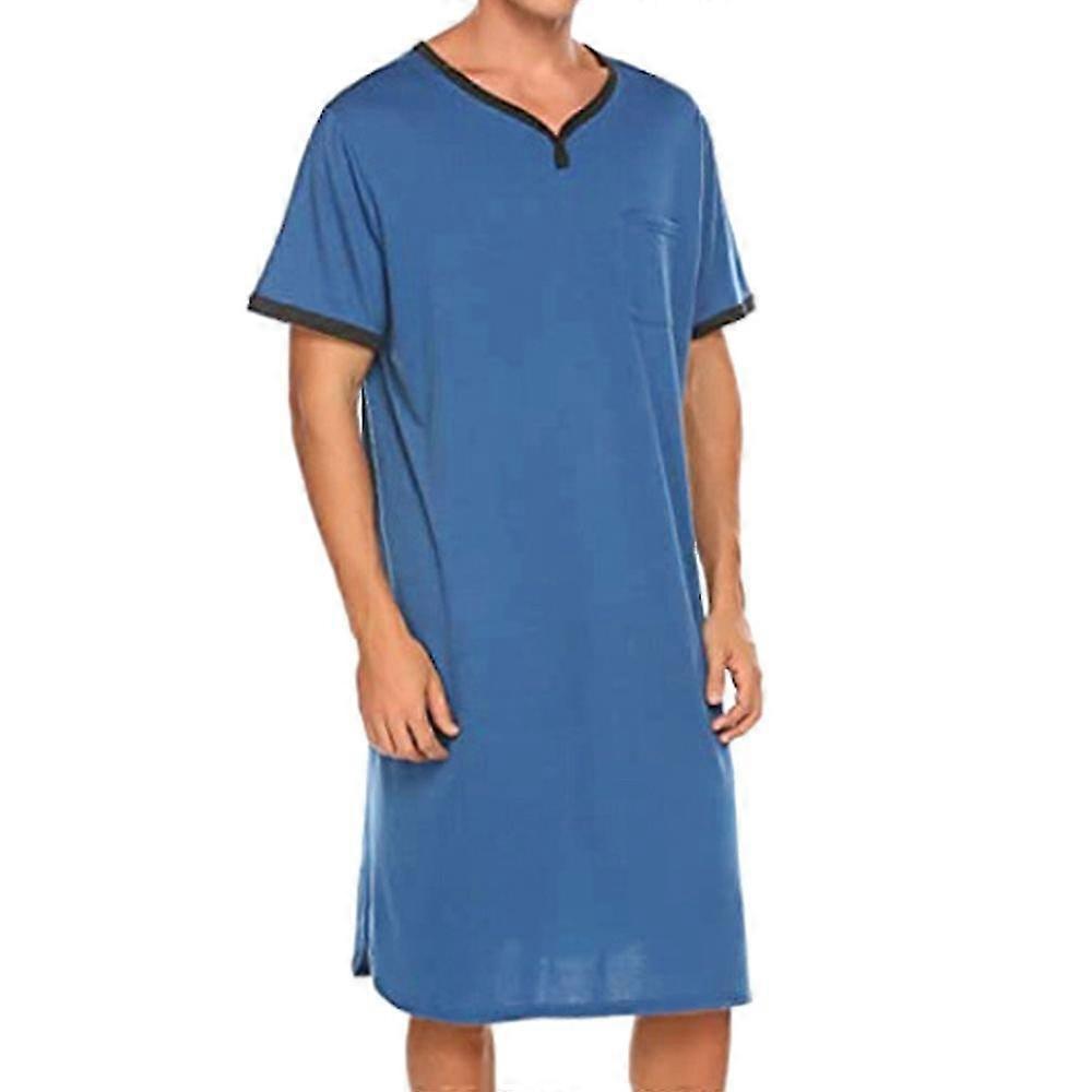 الرجال مريحة فضفاضة بيجامات ثوب نوم ملابس نوم طويلة Loungewear ملابس نوم