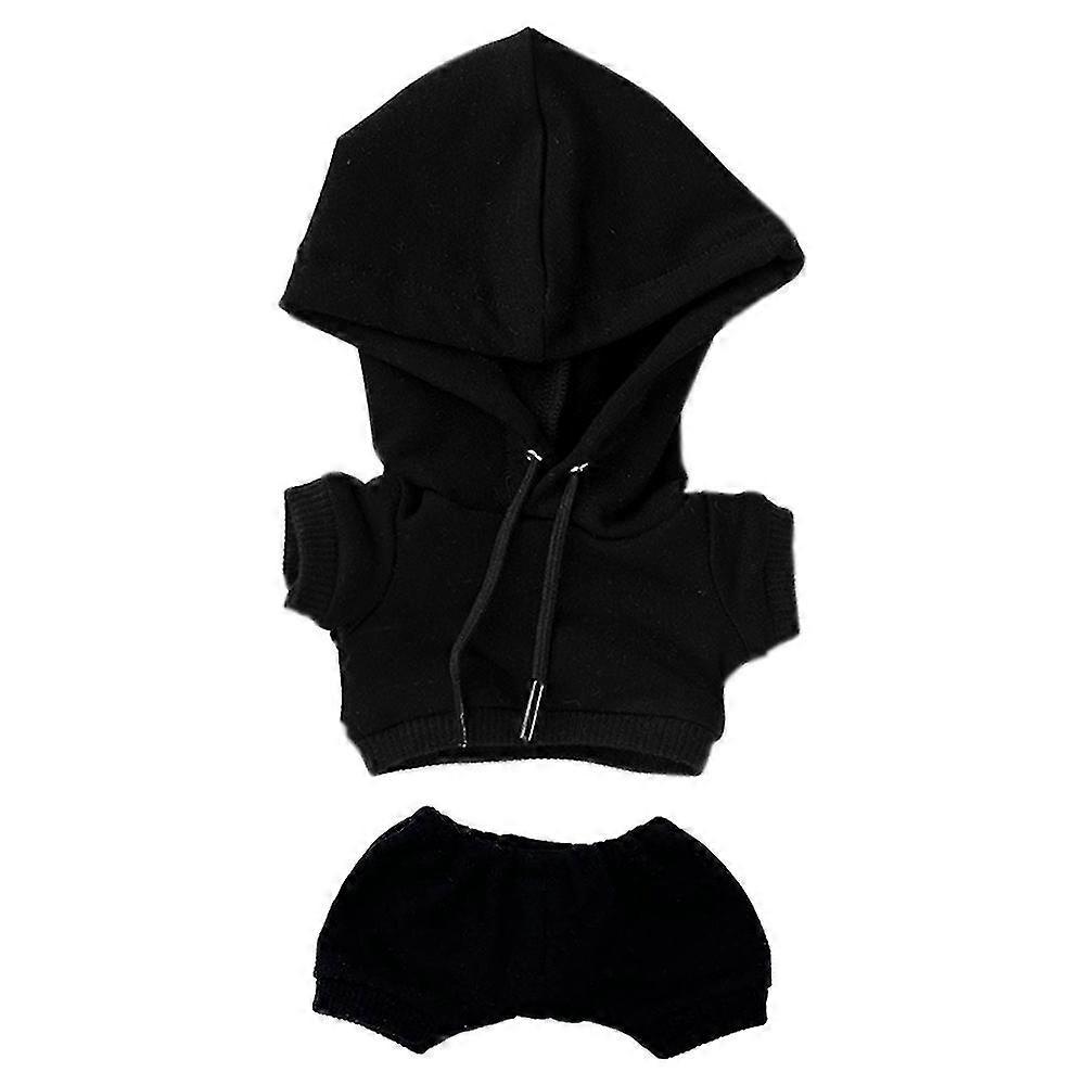 WJTG 10 cm 15 cm 20 cm Sudadera con capucha de muñeca de felpa Pantalones Trajes deportivos elásticos sólidosJ