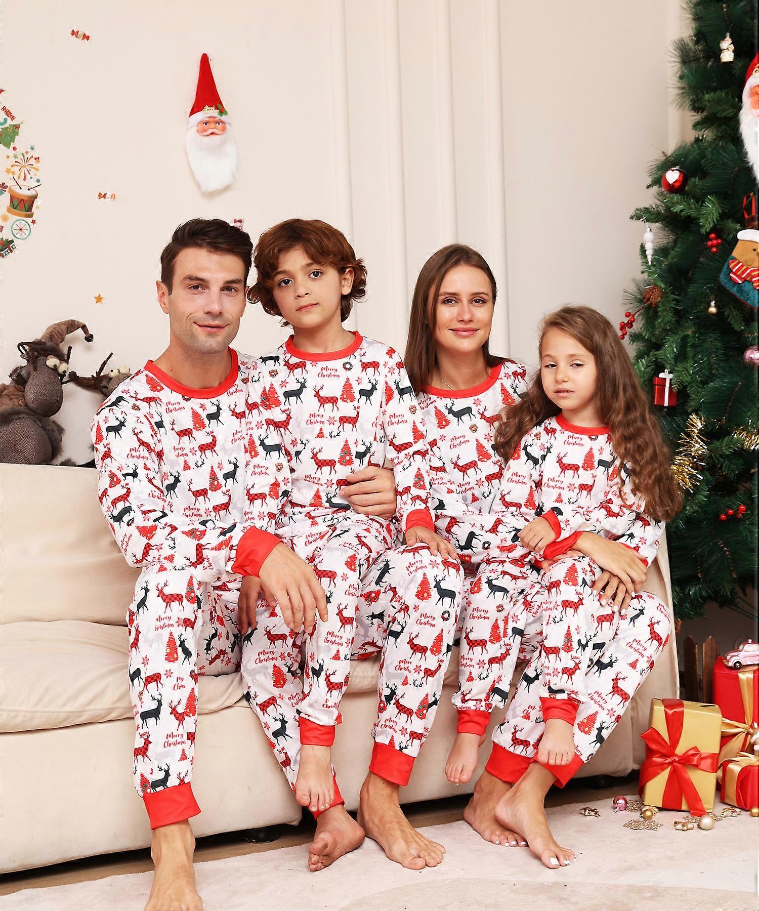 Julpyjamas för familjer Julpyjamasset pyjamas set för familjer-Style57AS