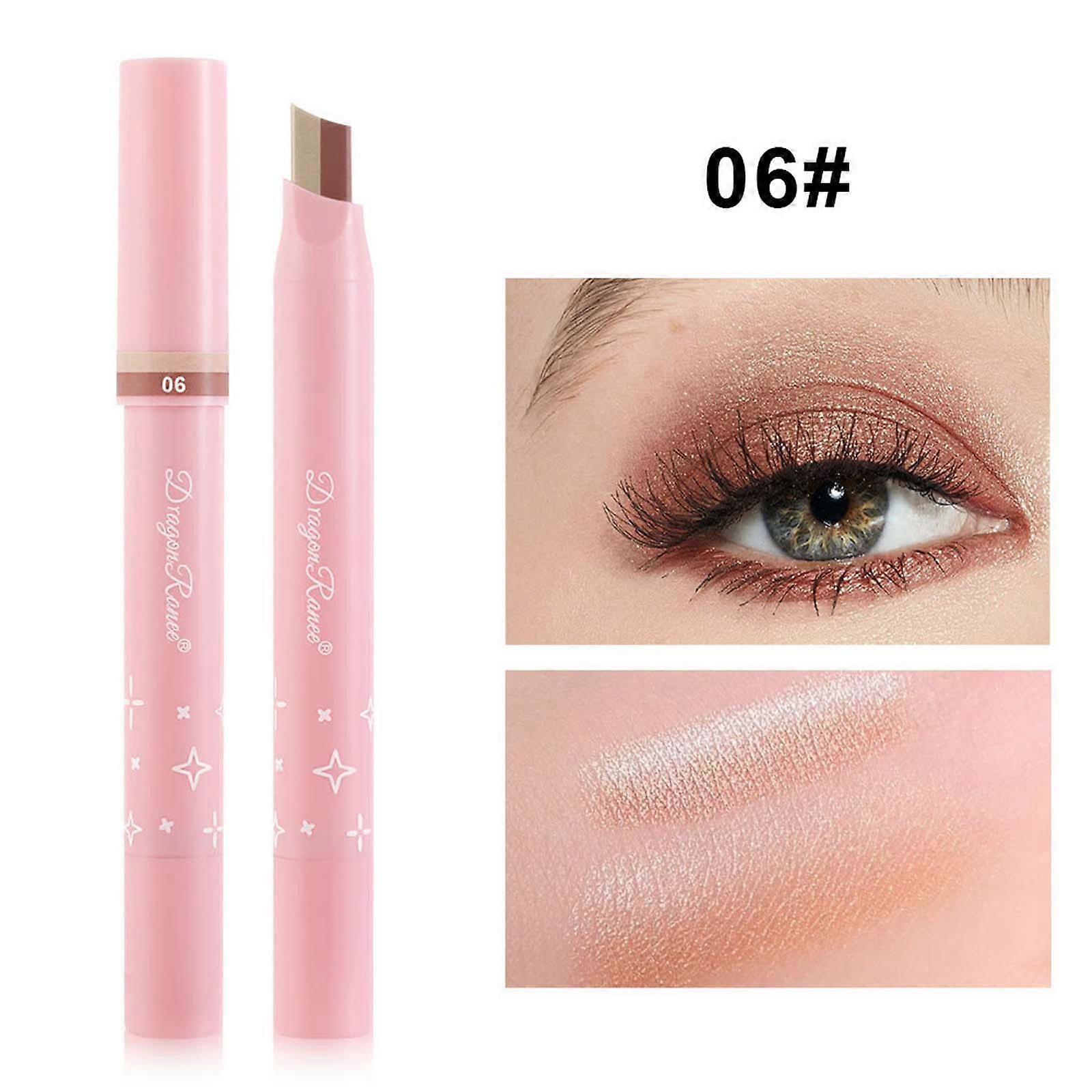 Glitter Eyeshadow The Two-color Eye Shadow Stick Is Water-proof And Not Easy To Fall Off It Is Suitable For Novices And Lazy Eyes Two-color Eye Shadow