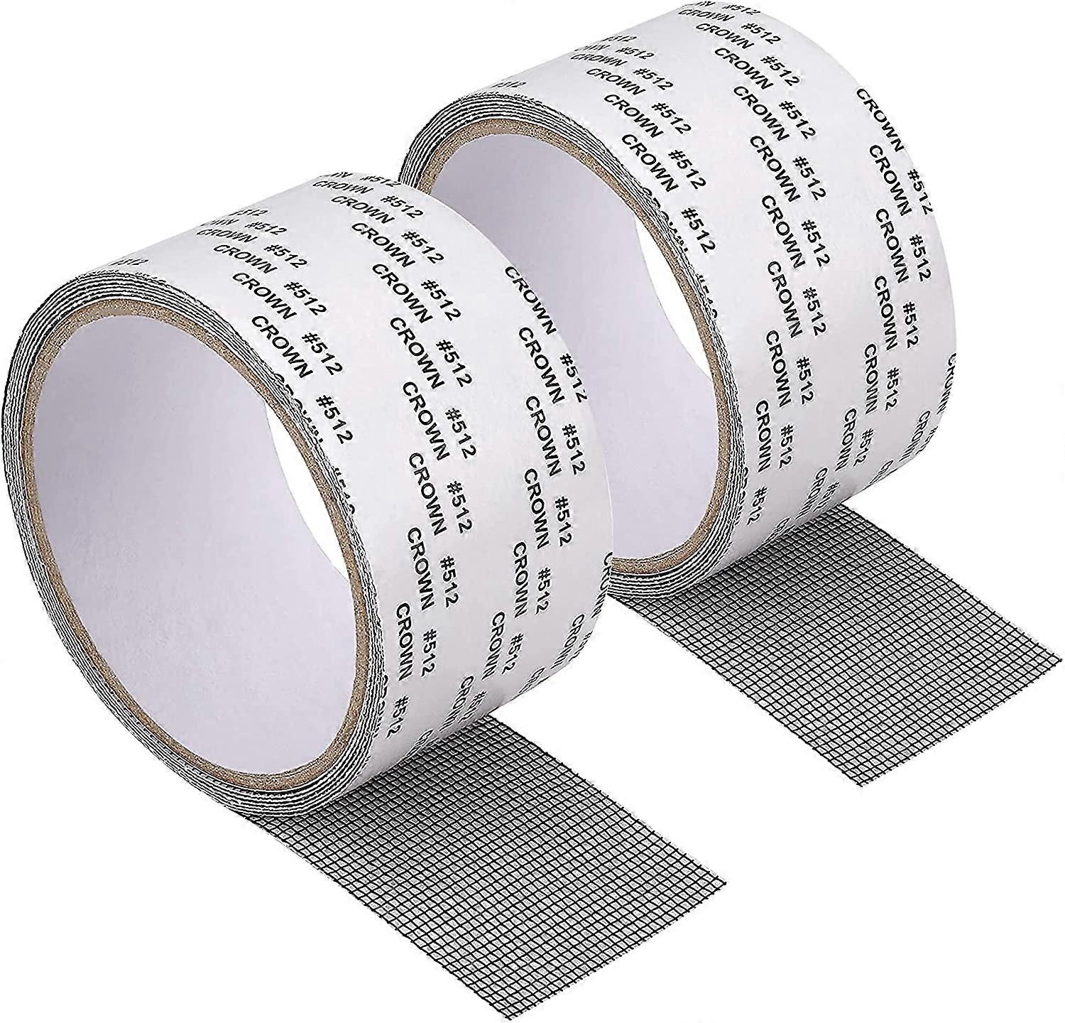Mosquito Net Repair Kit 2 Rolls Mosquito Net Repair Tape Scotch Mosquito Net Patch Fiberglass Adhesive Tape for Mosquito Net Repair 2m x 5cm Gray