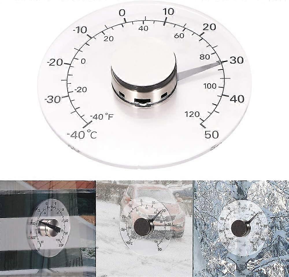 Wall Window Thermometer, Outdoor Indoor Household Transparent Thermometer