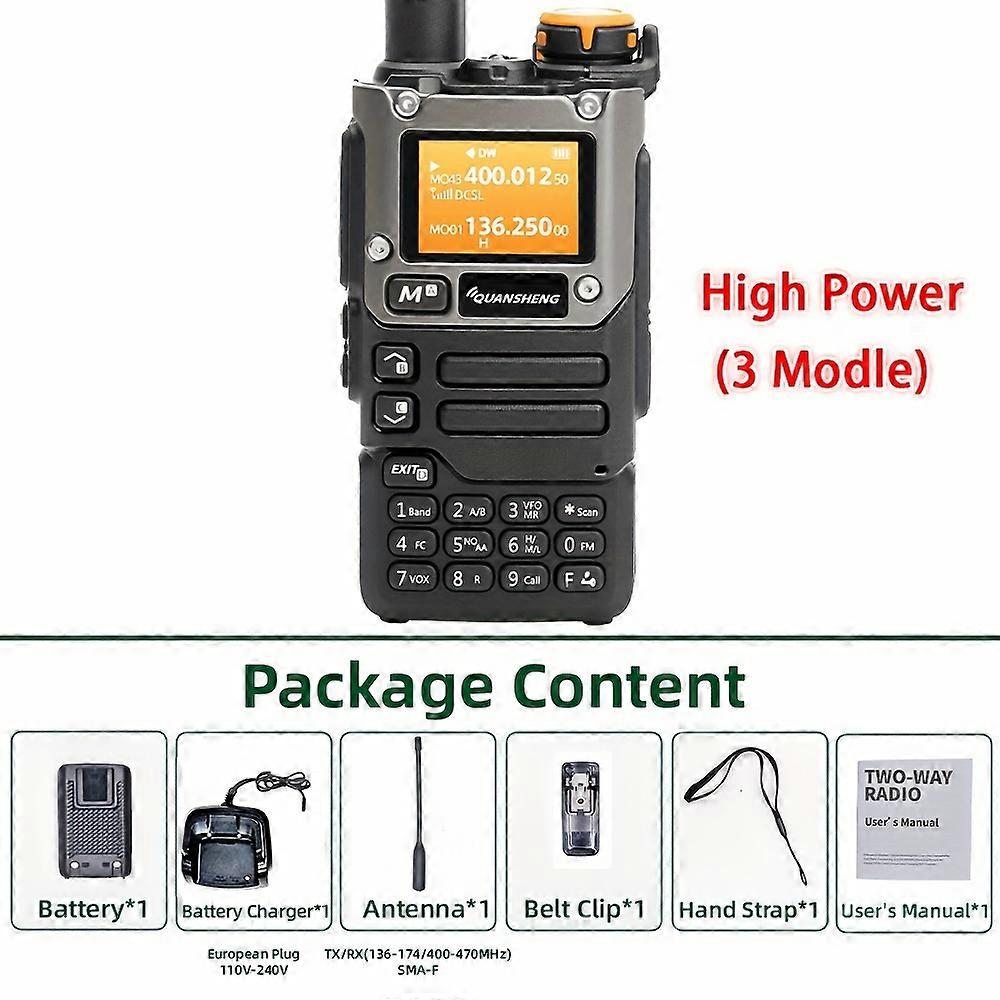 Quansheng UV K6 Pro Walkie Talkie with Long Range Receiver, 10 Groups of Voice Encryption, and NOAA Weather Reception