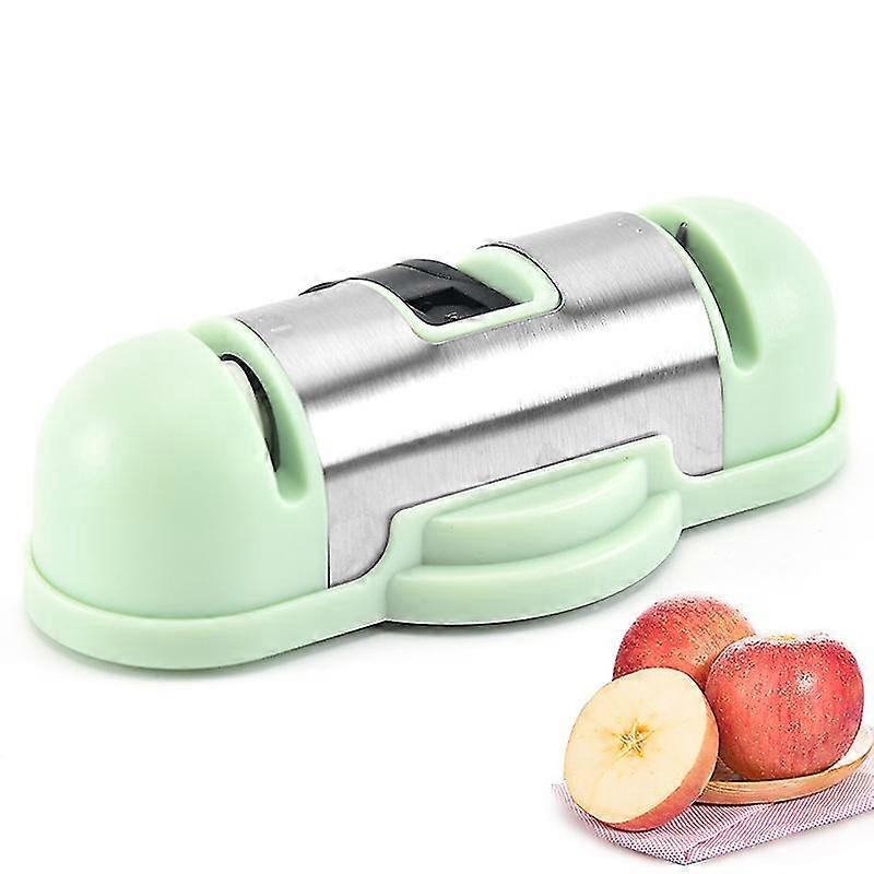 Knife Sharpener, Two Step Knife Sharpener with Manual Sharpener Ceramic Knife Sharpener Portable Knife Sharpener