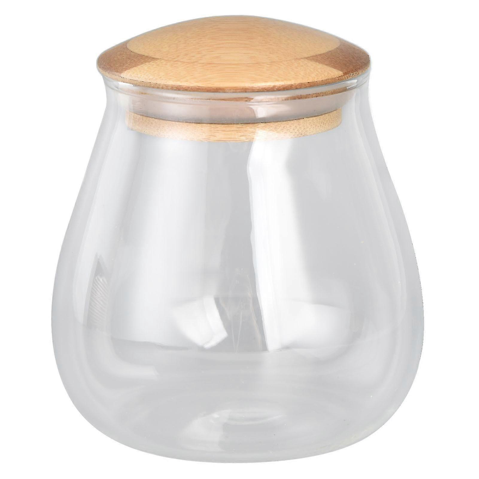 Transparent Glass Sealed Container with Lid for Tea Coffee Beans - 400ml