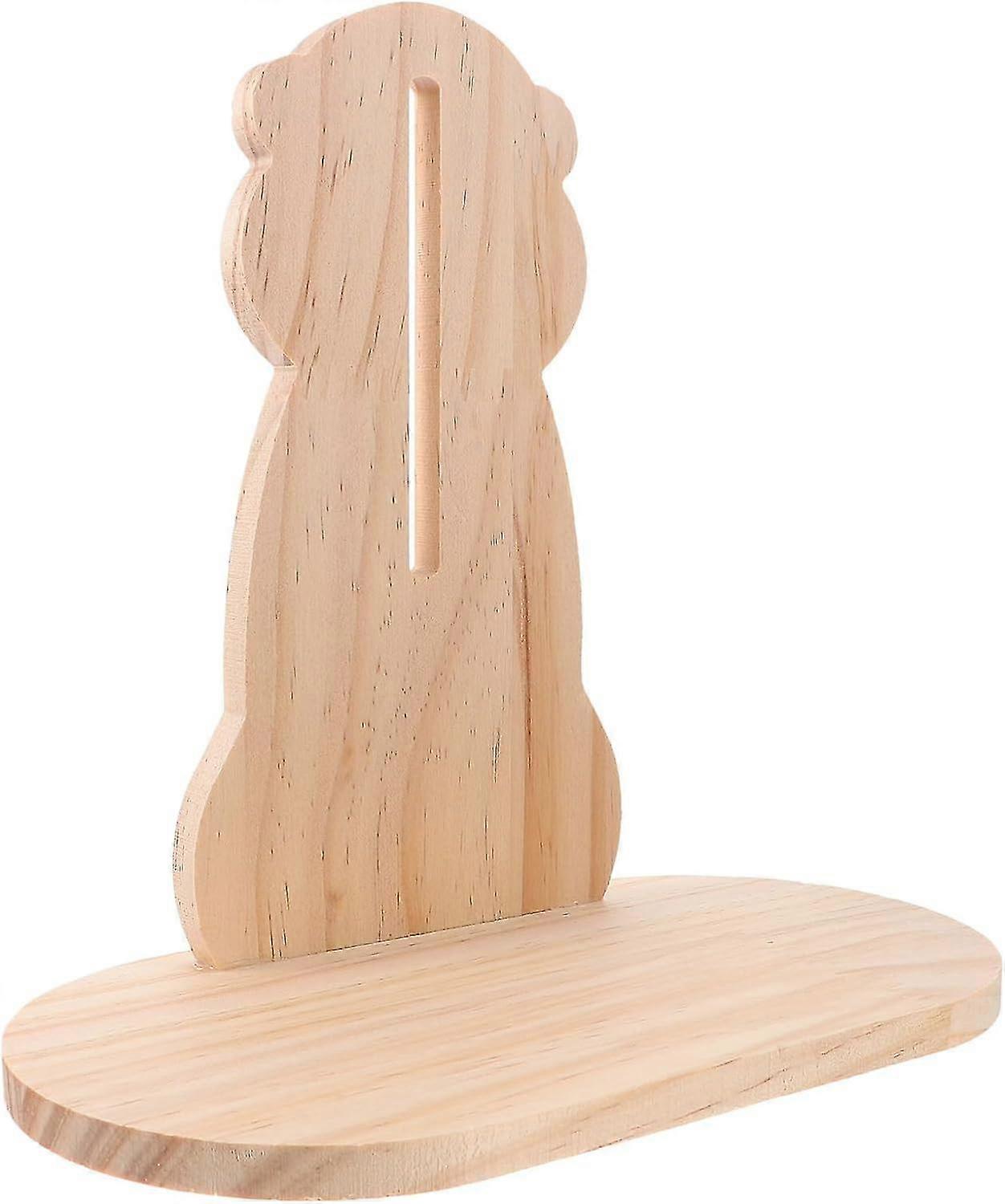 Silent Hamster Wheel Bracket, 1pc Wooden Holder for Hamster Running Wheel - Pet Toy for Rolling and Exercise