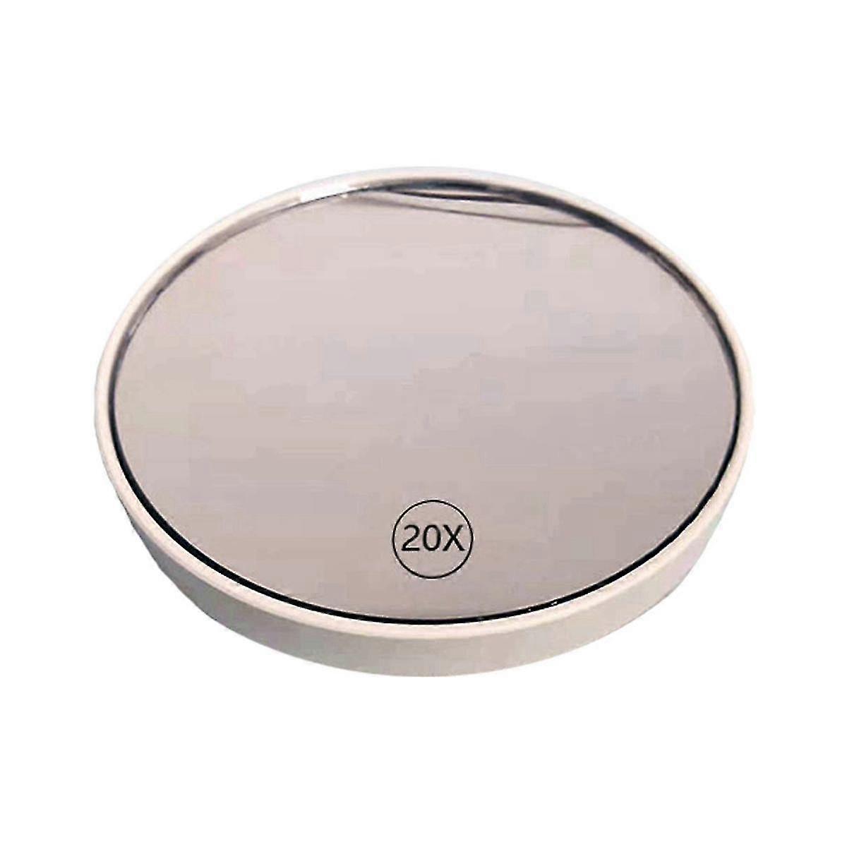Anti-fog Magnifying Suction Cup Vanity Mirror 20x Handheld Magnifying With Handle,white
