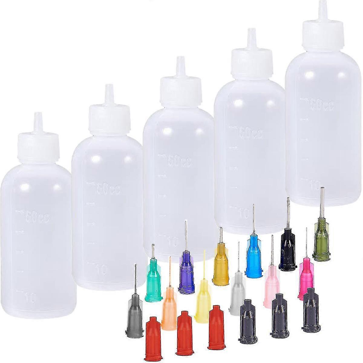 8 Pack Multipurpose Diy Precision Tip Applicator Bottle Set, Ultra Fine Needle Tip, Adhesive Applicator Squeeze Bottles Compatible With Diy Quilling