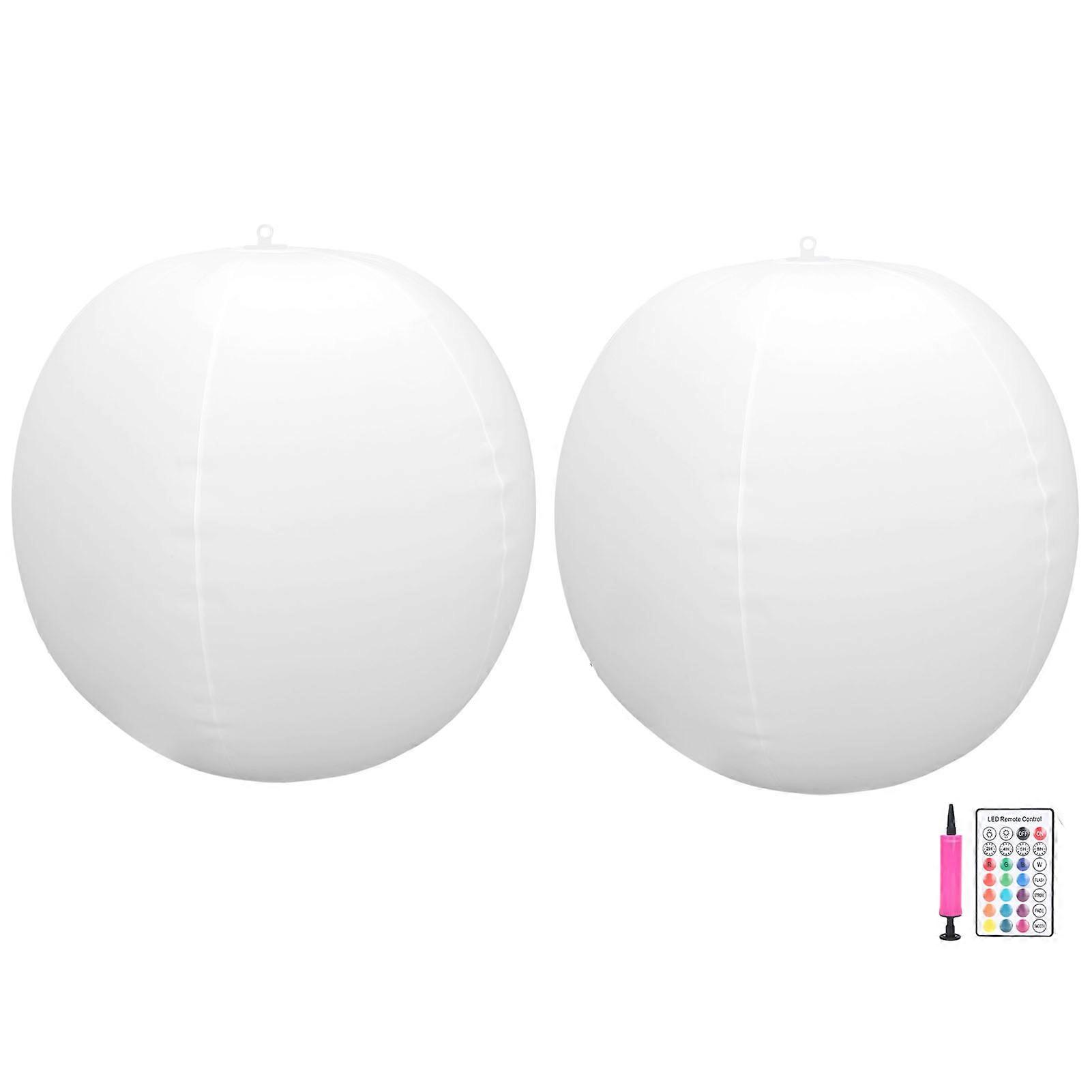 LED Solar Ball Lamp Remote Color Changing Pool Floating Light for Lawn Beach Landscape WhiteYMJJ