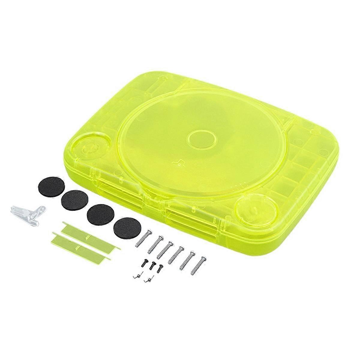 Replacement Shell for PS ONE Case ABS Material Shell Box Housing Shell for PS1 Console PSX Game Case Fluorescent Yellow