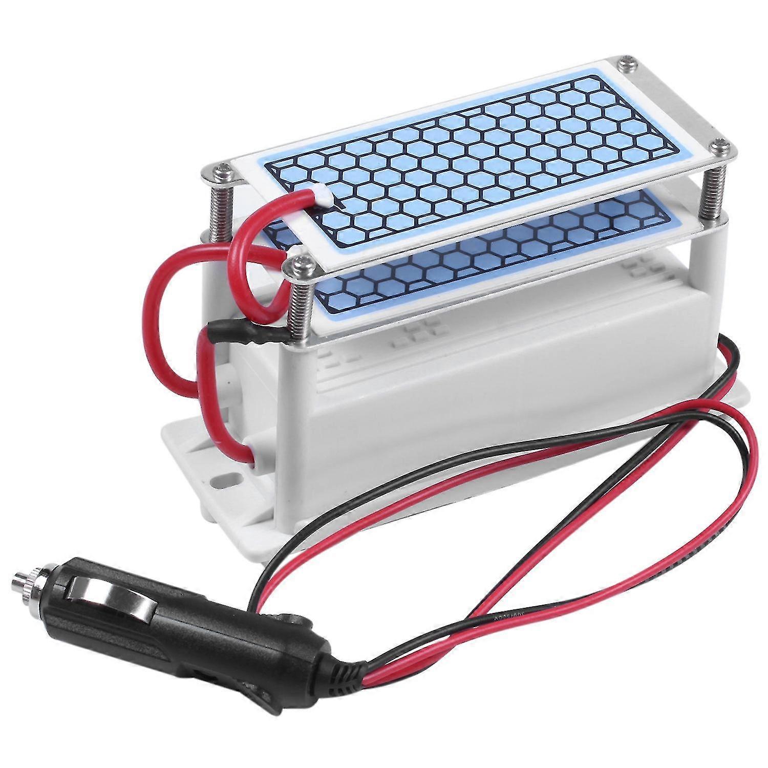 مولد الأوزون سيارة 12V 10G المحمولة السيراميك لوحة تنقية الهواء معقم الهواء سيارة الأوزون الهواء الهواء Cl