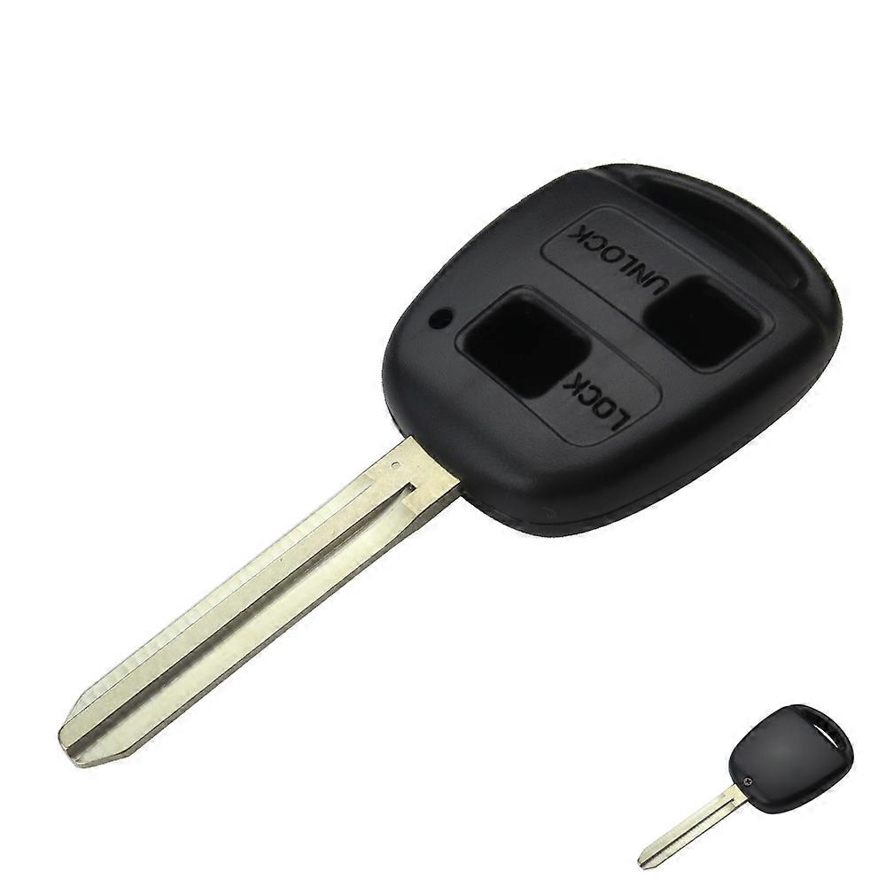 OkeyTech 2/3 Button Car Key Shell Cover Case Replacement Fob Uncut Blank TOY43 Blade For Toyota Land Cruiser Camry Corolla FJ