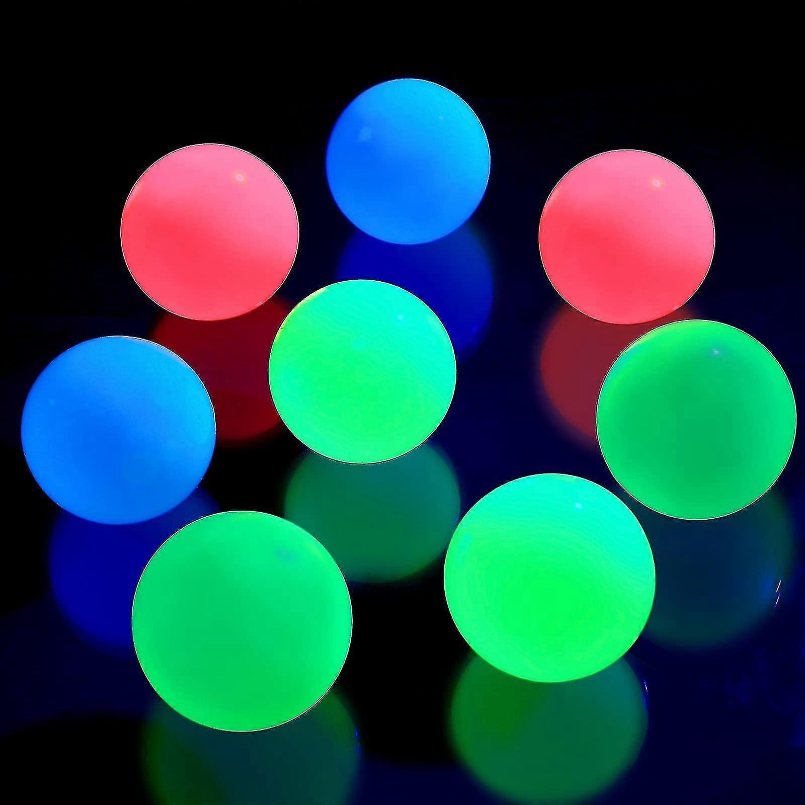 8 Pieces Ceiling Balls Glow In The Dark Stress Balls Sticky Balls That Stick To The Ceiling Glowing Balls For Relax Toy Teens