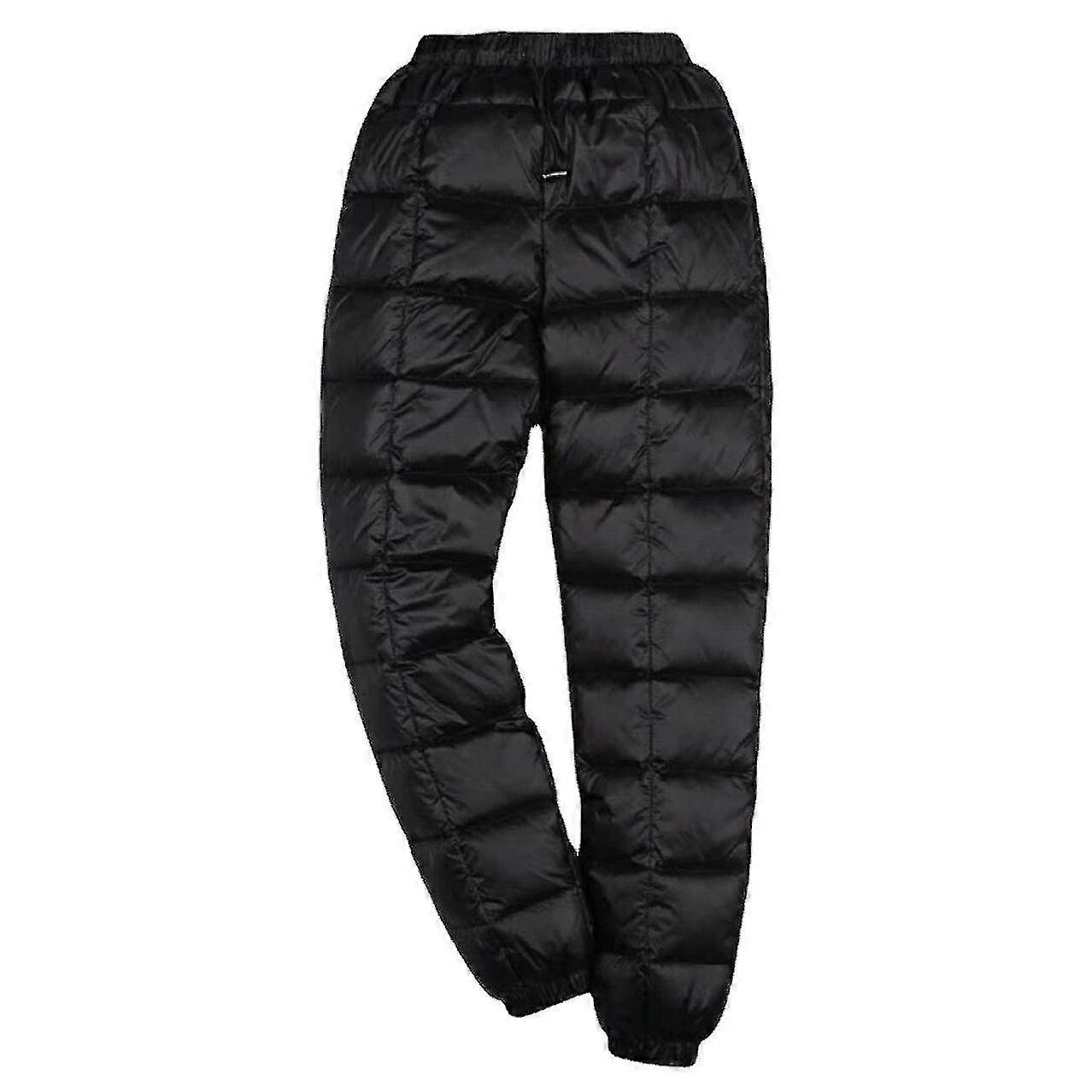 Winter Warm Utility Down Pants High Waisted Unisex Snow Trousers
