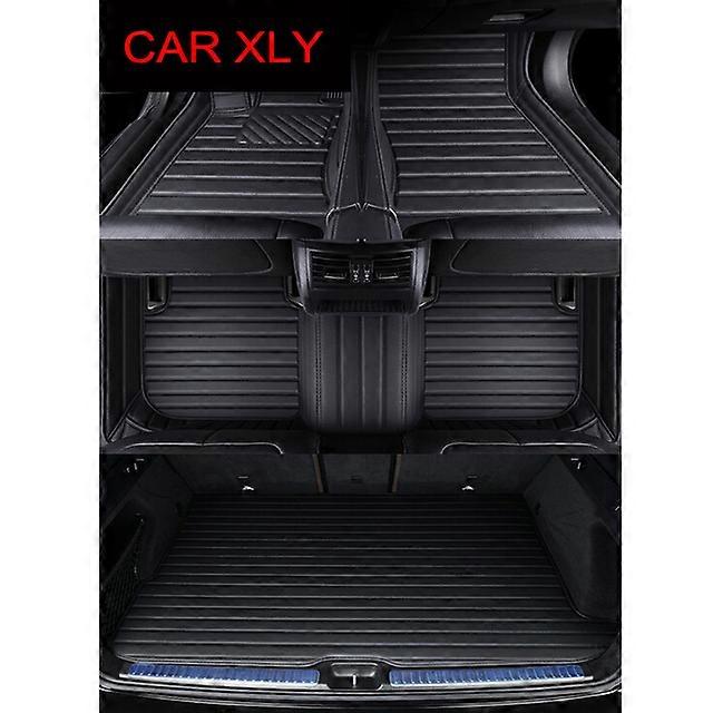 Custom Stripe Car Floor Mats for Porsche Cayenne 2018-2022 Year Interior Details Auto Accessories Carpet