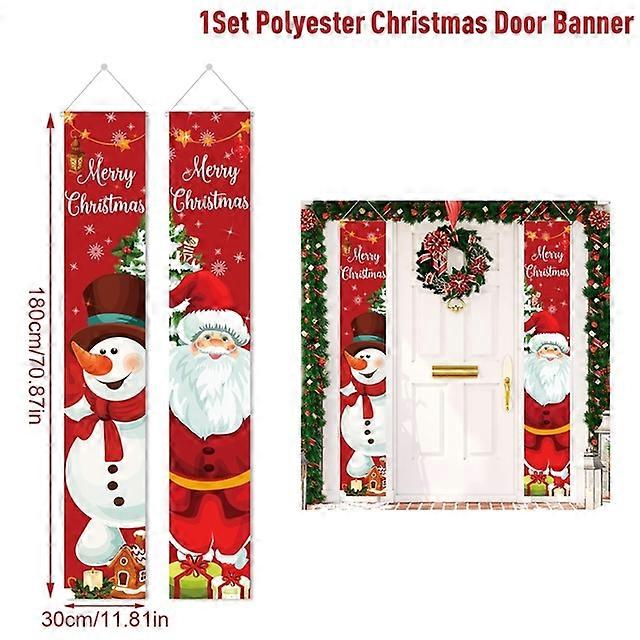 Glædelig juledørbannerdekoration 2023 Juleindretning til hjemmet Jul hængende ornamenter Navidad Noel gaver Nytår 2024