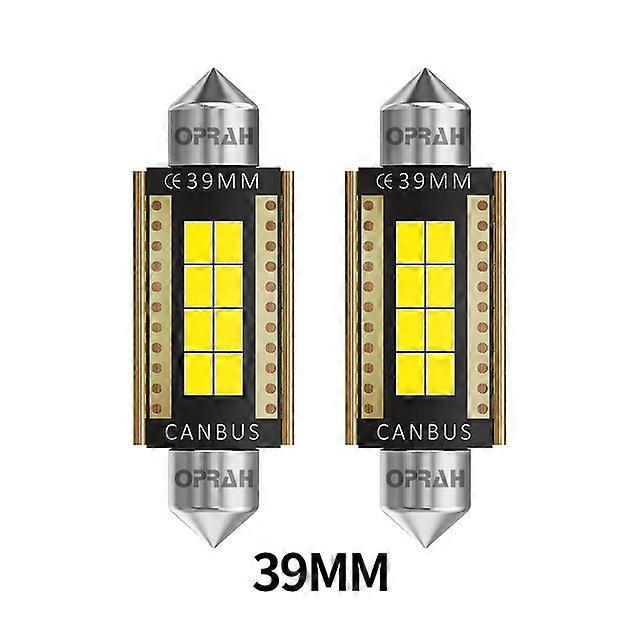 2x C10W C5W LED Festoon 31mm 36mm 39mm 42mm Bulb Interior Reading Light Dome License Plate Luggage Trunk Lamp Free Error