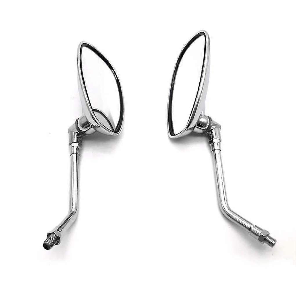 Pack of 2 Motorcycle Rear View Mirrors High Definition Broad Vision Adjustable Moped Accessories for Most Motorcycles