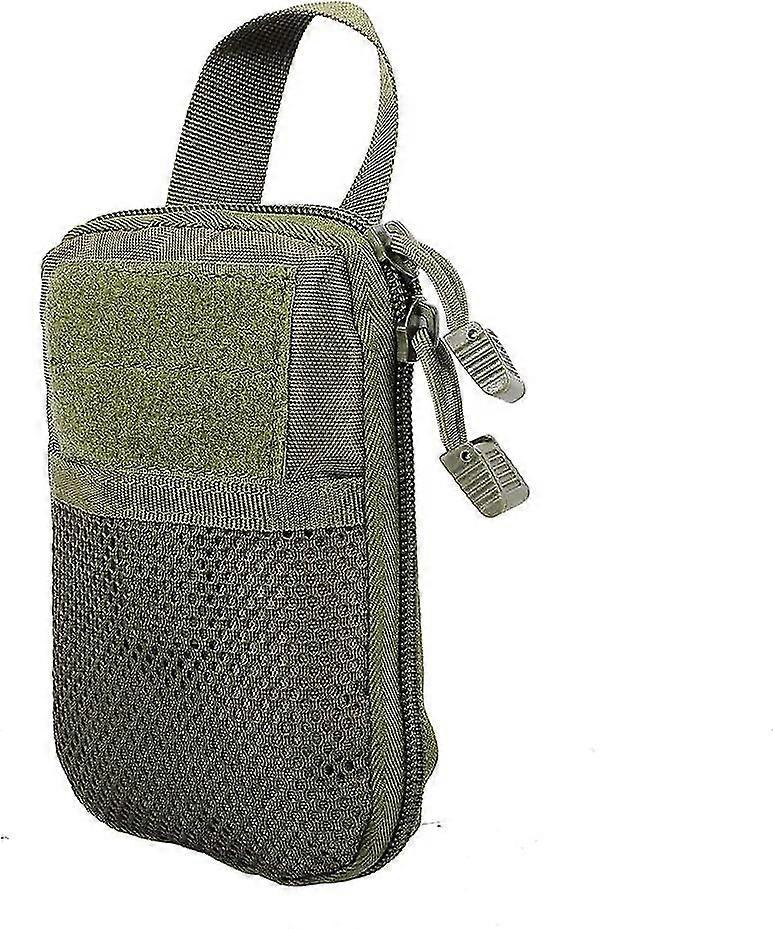 Pochette Mesh Tools Accessoires Pochettes Tactique Taille Chasse Sacs Lampe de Poche Extérieure Magazine Poche (vert)