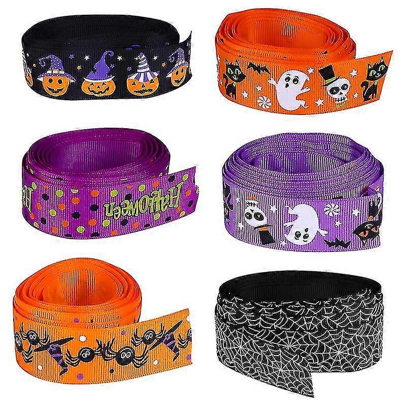 6pcs Printed Ribbon For Decorations