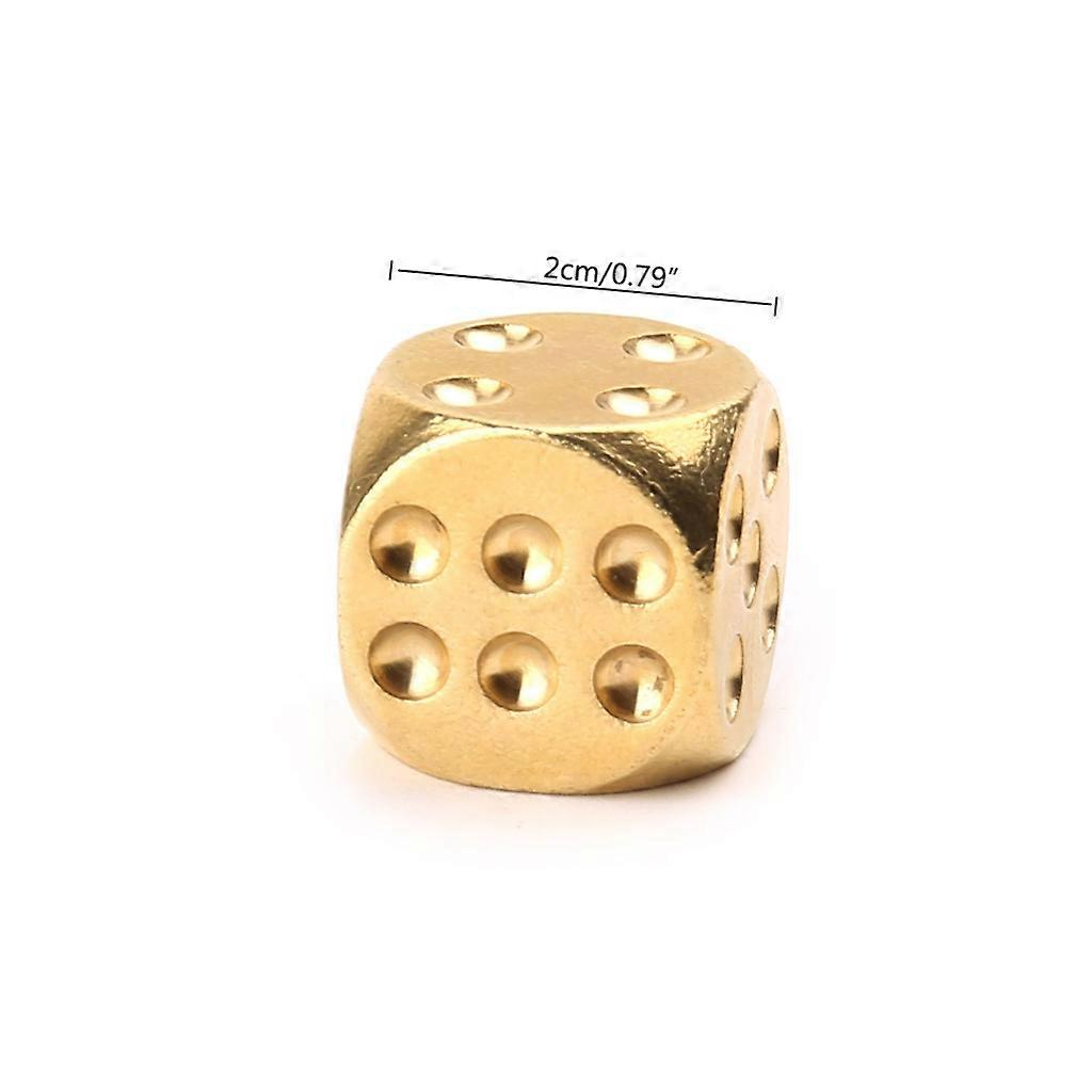 Board Game Party Props Dices Brass Polyhedral Club Bar Dice Playing Game Tool