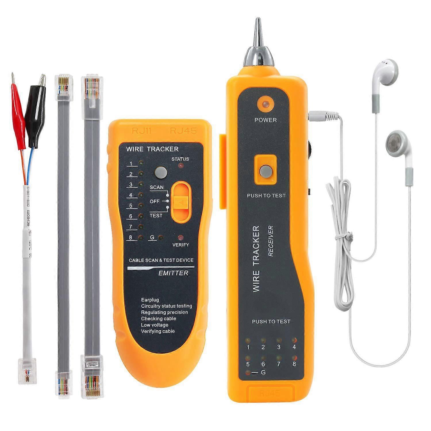 Network Cable Finder, RJ45/RJ11 Tester for Telephone Lines and LAN Cables, Line Finder