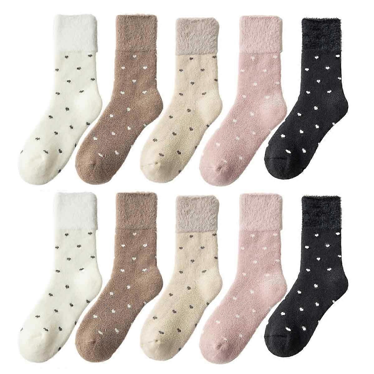 Soft Unisex Socks, Striped, Polka Dot, Wool Daily Breathable Socks