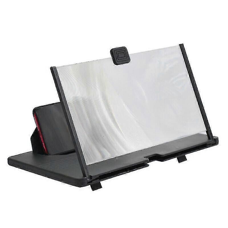 (black) Screen Magnifier Folding Video For Phone Amplifier Stand Bracket Mount Portable