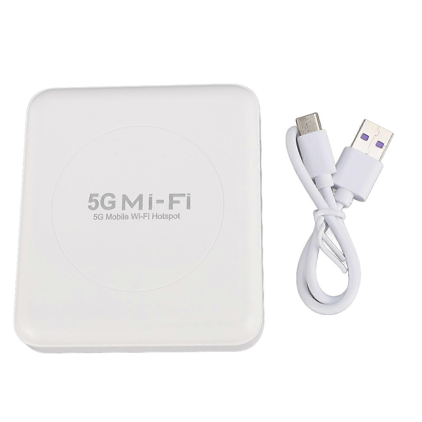 5G WiFi Mobile Hotspot Gigabit Dual Band Wireless WiFi6 with SIM Slot 10000mAh Battery 16 Devices Support Portable Mifi Asian Version