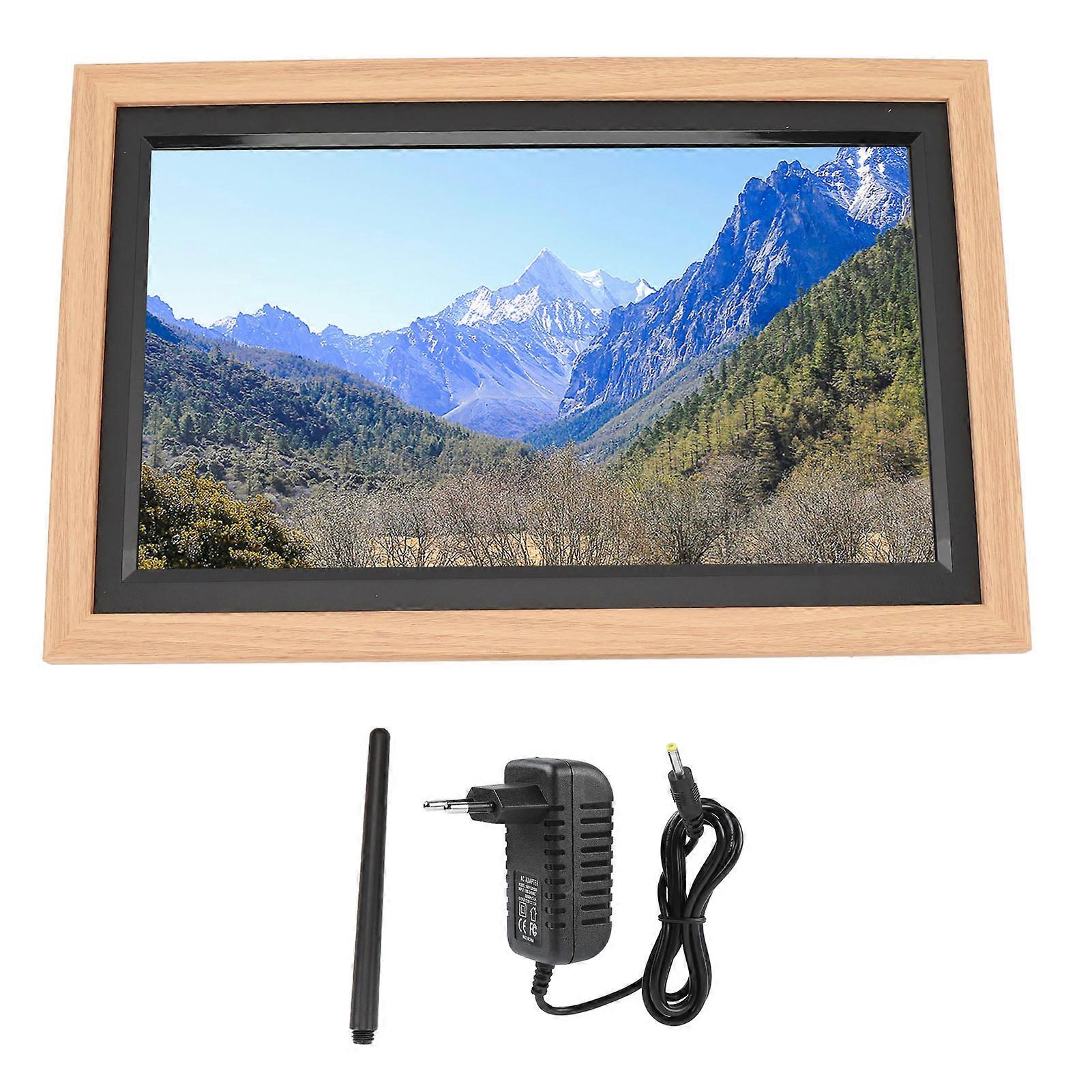 Digital Picture Frame Wireless 1920x1080 15.6 Inch Touch Screen APP Remote Control 16G Memory Digital Photo Frame for Wall Desk EU Plug
