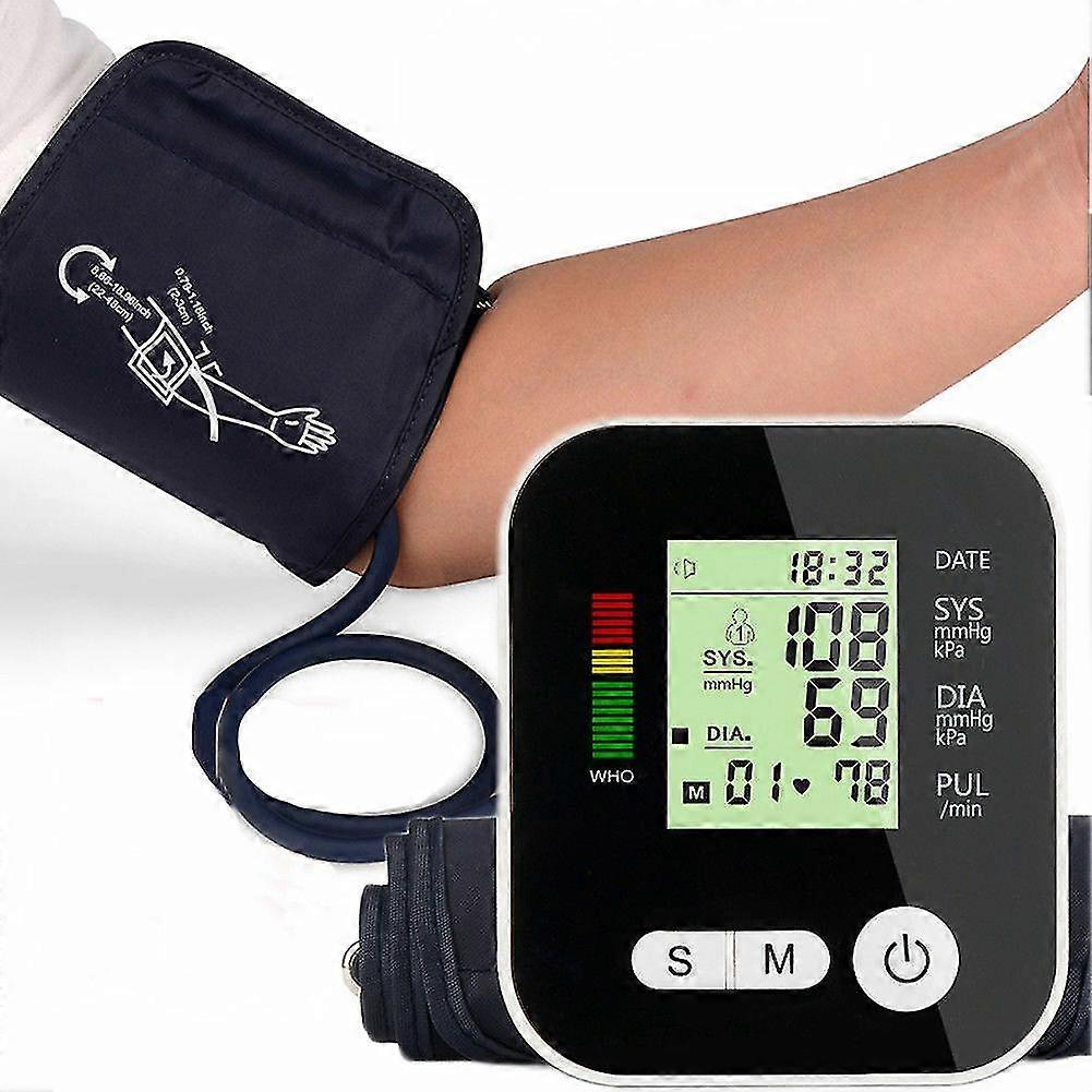 Blood Pressure Monitor Compatible With Upper Arm, Machine Digital Automatic Heart Rate Monitor, Machine Cuff Kit With Large Display,irregular Heartbea