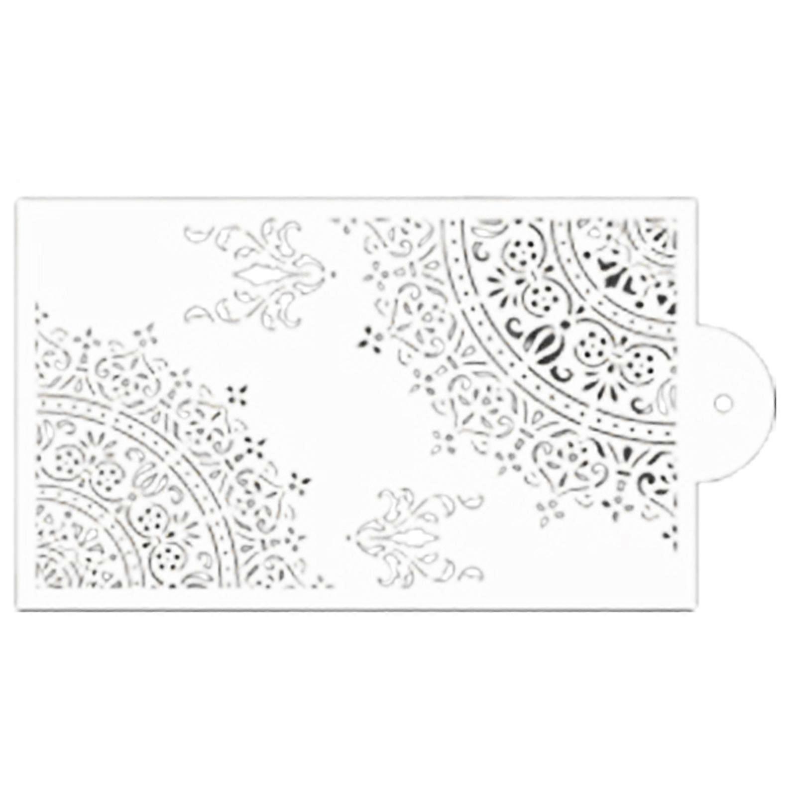 Modèle de gâteau Flexible Réutilisable Délicat Mandala Forme Délicat Gâteau Creux Fleur Spray Moule Accessoires de Cuisine