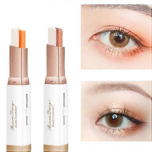 Double Colors Oogschaduw Stick Glitter Shimmer Oogschaduw Gradient Oogschaduw