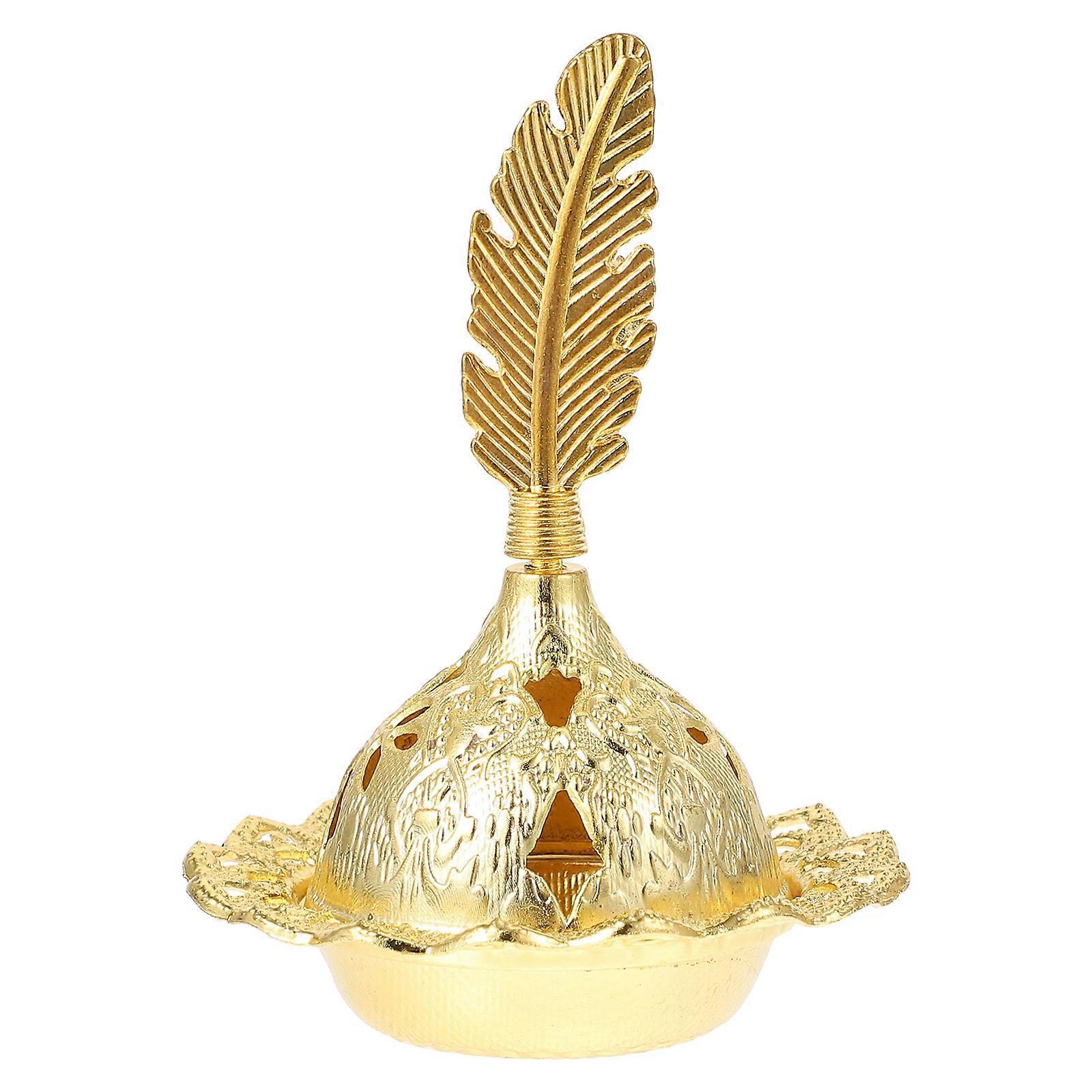 1Pc Middle Eastern Arab Censer Home Mini Censer Decor Desktop Aroma Stove Golden