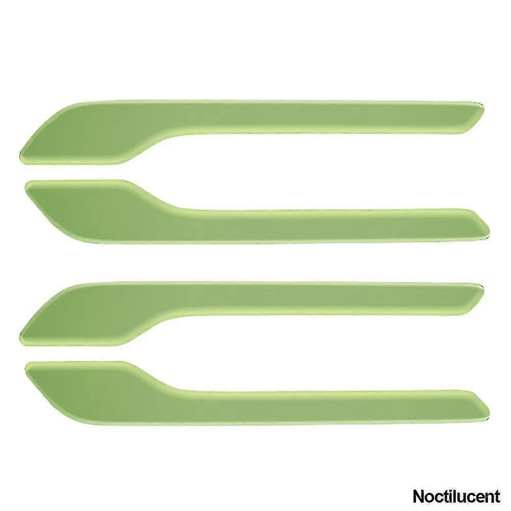 4 قطع سيارة مضيئة مقبض الباب غطاء حامي ملصق مقبض كيت اكسسوارات تصفيف السيارات لتسلا موديل 3 موديل Y 2022